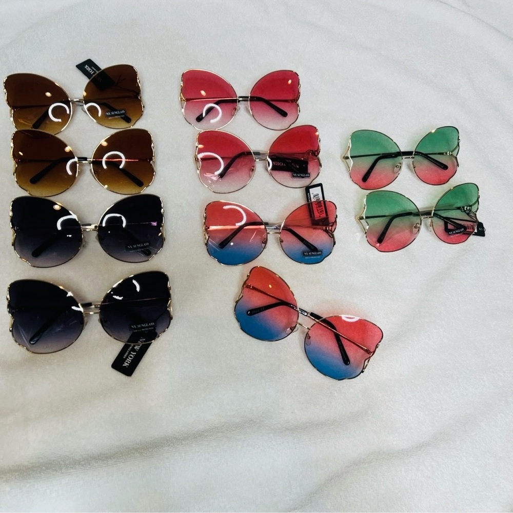 10 pair of Butterfly Sunglasses - New